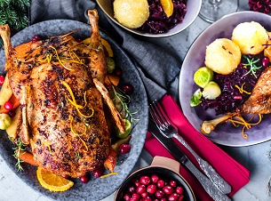 Weihnachtsmenü Gans