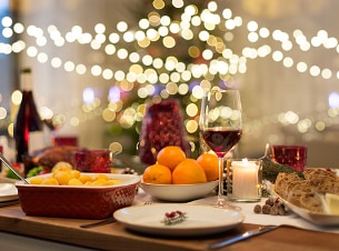 Gedeckter Tisch Weihnachten 