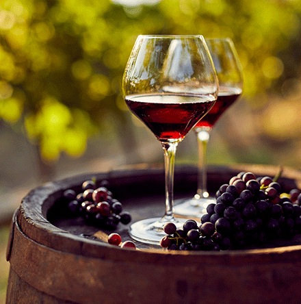 Rotwein im Spätsommer
