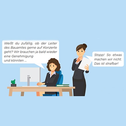 Wir nutzen unsere Stellung nicht zu persönlichen Vorteilen aus.