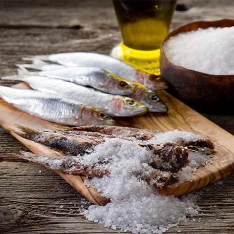Gesalzene Sardelle