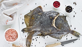 Scholle, küchenfertig