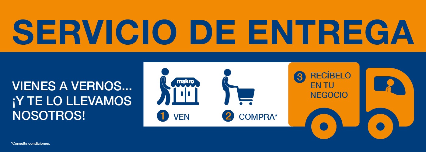 Servicio de entrega a tu negocio de Makro