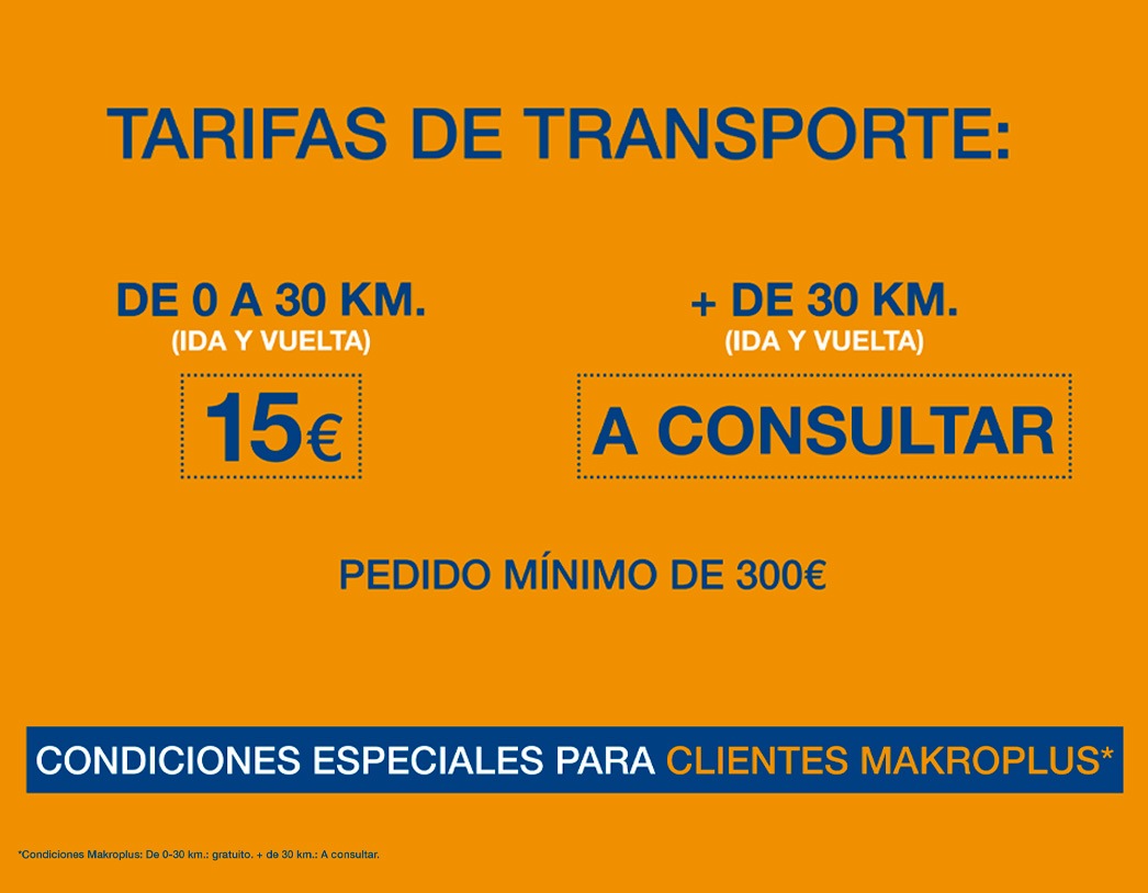 Tarifas para el servicio de entrega