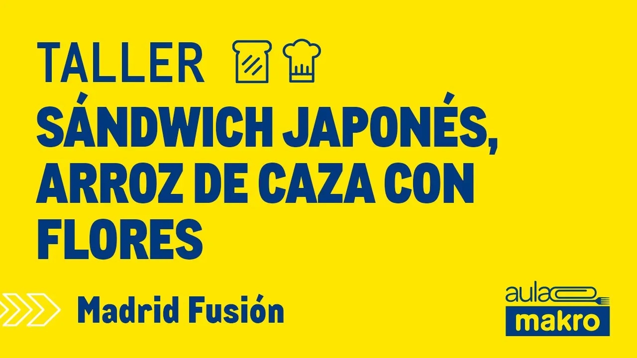 Taller sándwich japonés arroz de caza con flores - Madrid Fusión