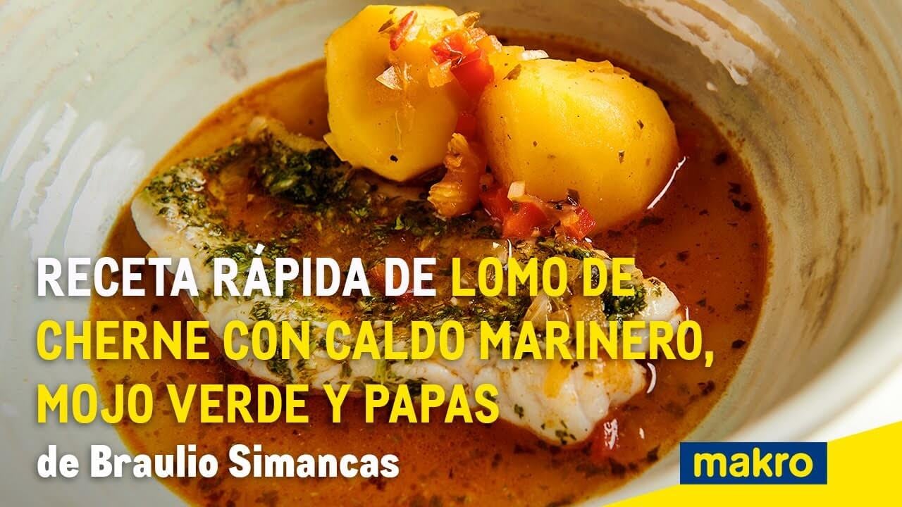 Lomo de cherne con mojo verde