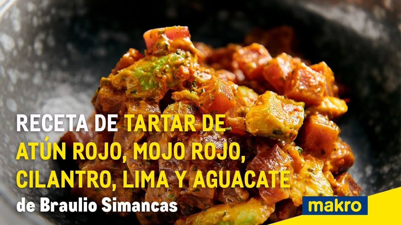 Tartar de atún rojo con aguacate y mojo