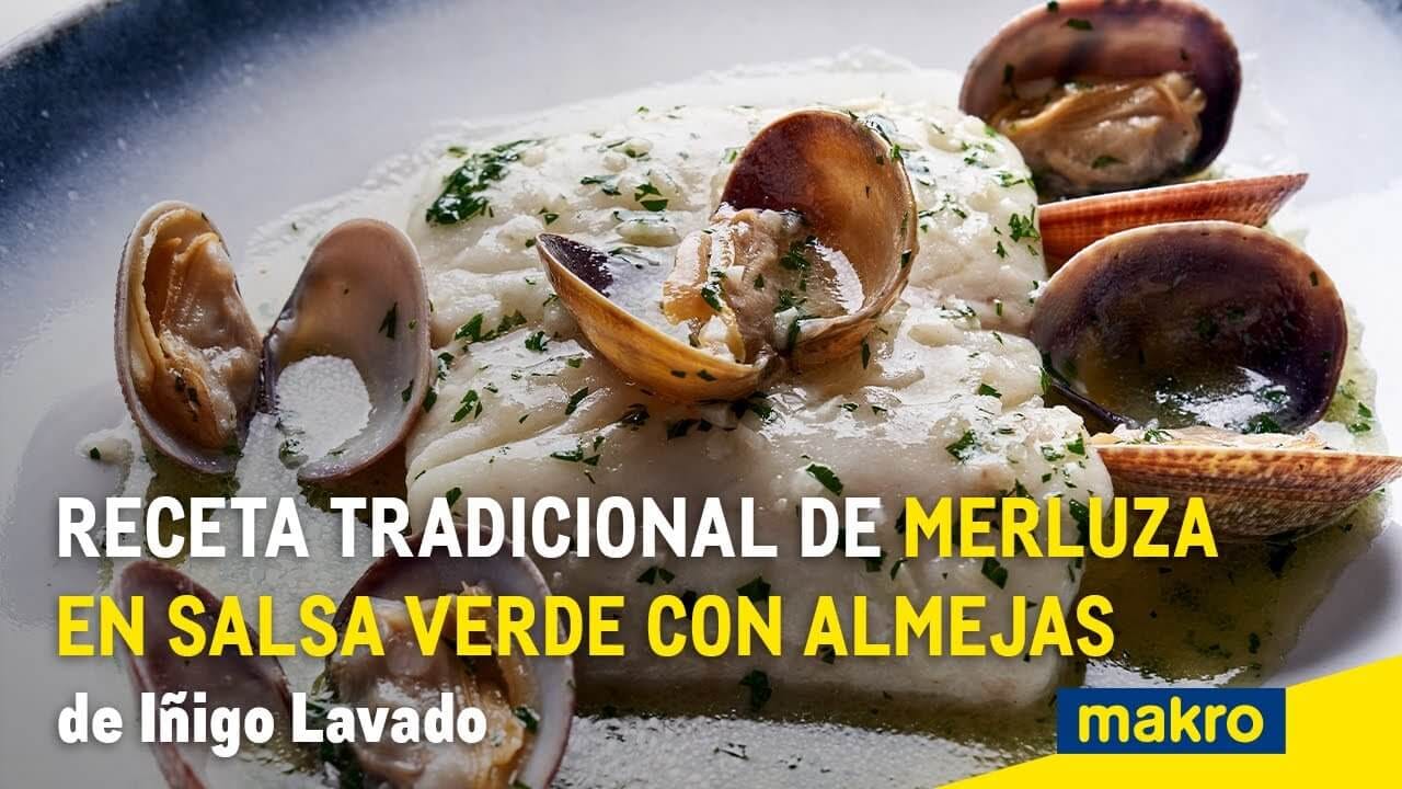Merluza en salsa verde con almejas