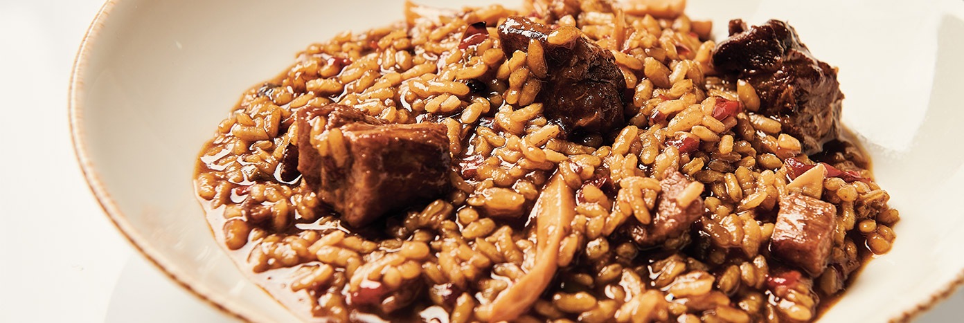 Arroz caldoso de cerdo ibérico - José Luis Estevan