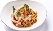 Noodles con langostinos