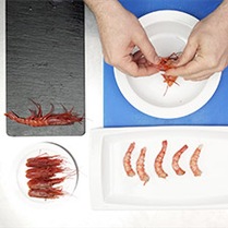 Ceviche de carabineros - Paso 1