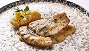 Rodaballo a la meniere