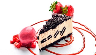 Tarta de queso y cookies rápida para hostelería