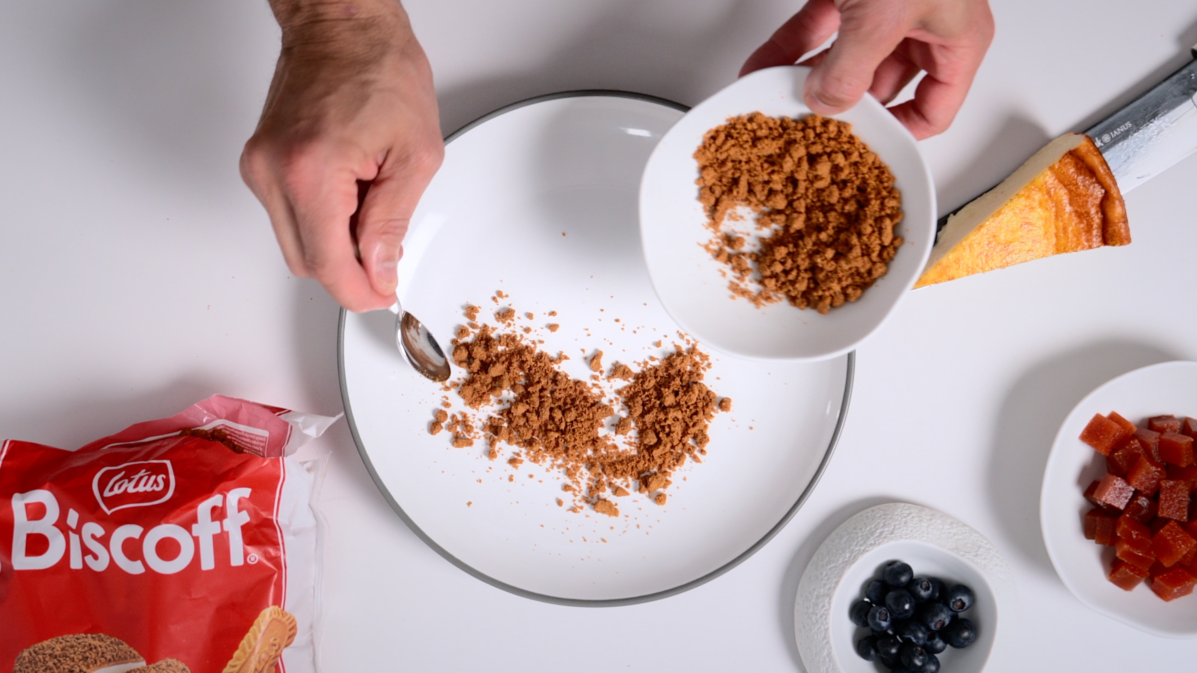 Receta de tarta de queso rápida para hostelería - Paso 1