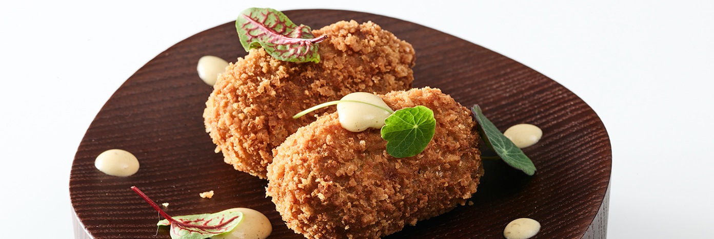 Plato croquetas de boletus 