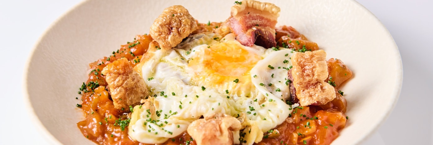 plato final pisto para menu del dia