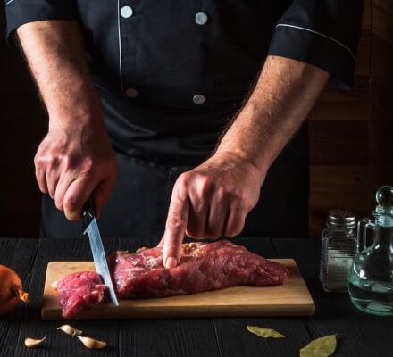 Cuchillos de Cocina Carnicero Cuchillo Para Carne Chef Profesional  Inoxidable
