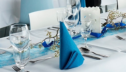 Textil de Makro personalizado para restaurante profesional