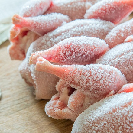 carne de ave congelada