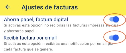 Selecciona factura digital 