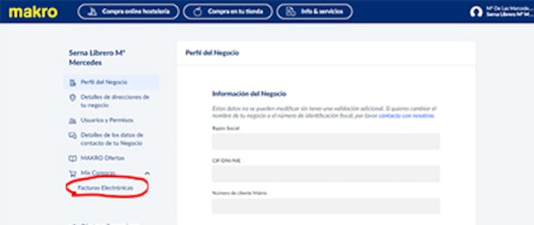 acceso a facturas paso 3