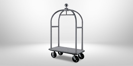 A trailer to transport bags at a hotel