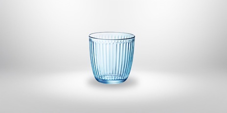 Vaso de agua translucido azul