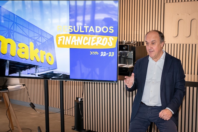 David Martinez Fontano durante la presentación de resultados de Makro 2022/2023