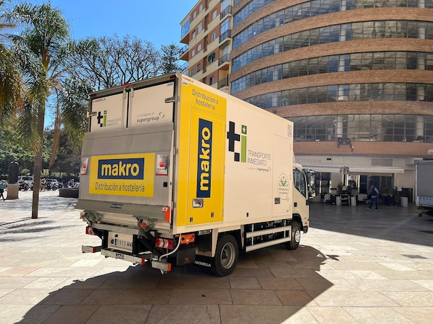 Flota de camiones eléctricos de Makro en Málaga