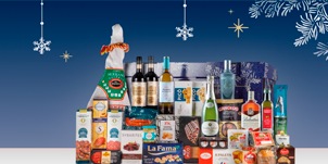 Es un banner anunciando los lotes y cestas de Navidad del 2025