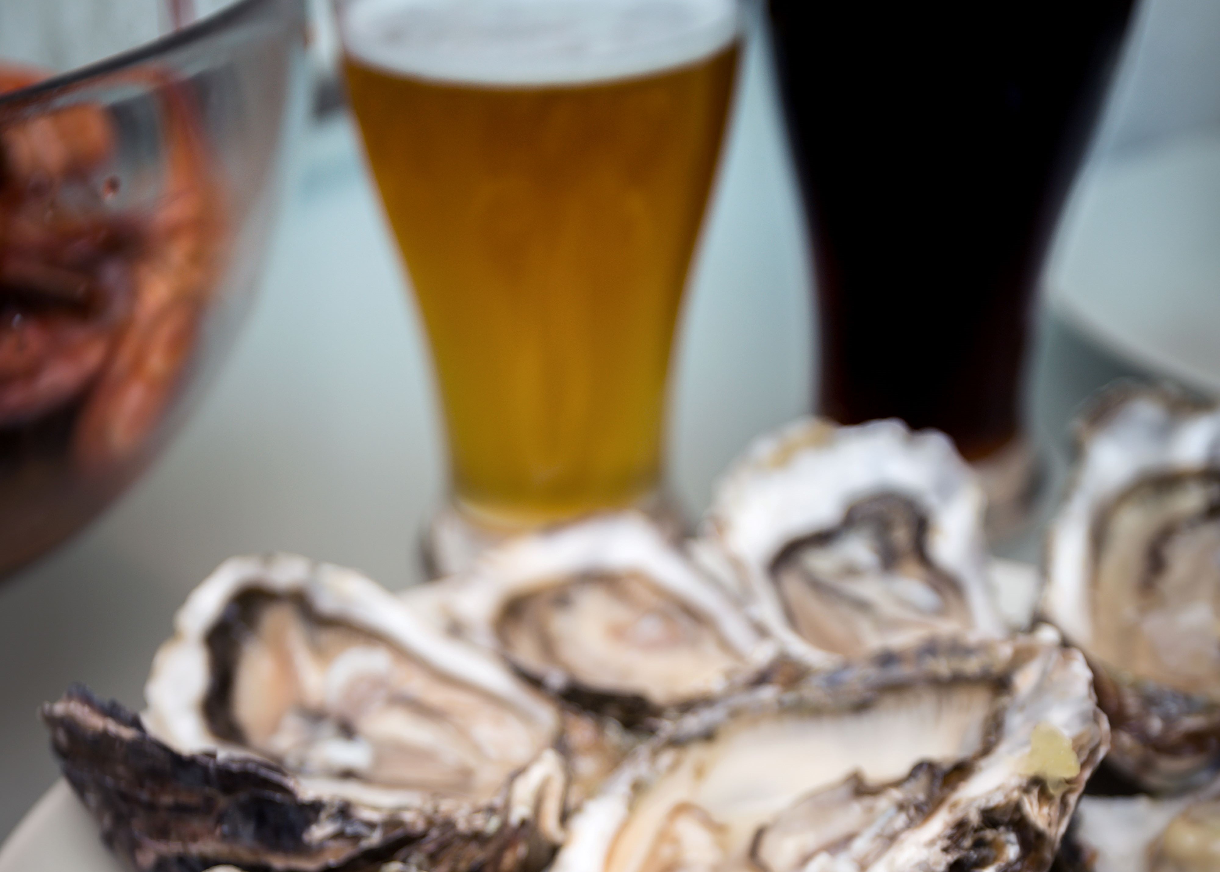 Accompagnement huitres avec bière blanche