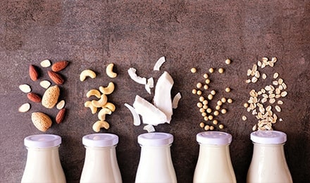 Lait végétalien à base de plantes