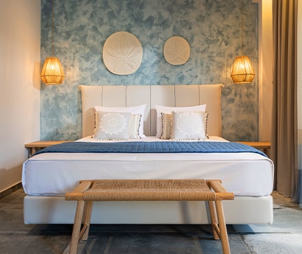 Chambre d'hôtel ambiance plage