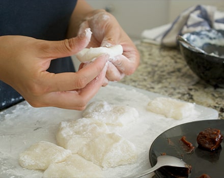 Préparation de mochi