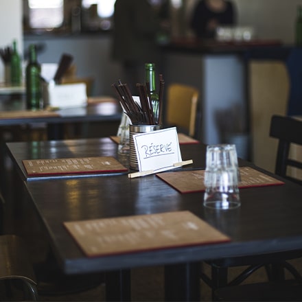 Table de restaurant réservée