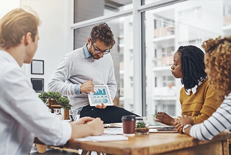 Réunion de travail en équipe