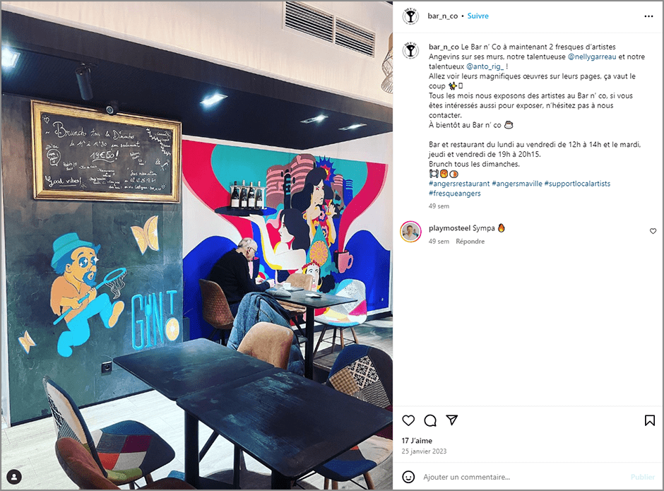 Post Instagram de Bar'N'Co