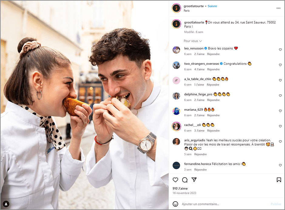 Post Instagram de Groot