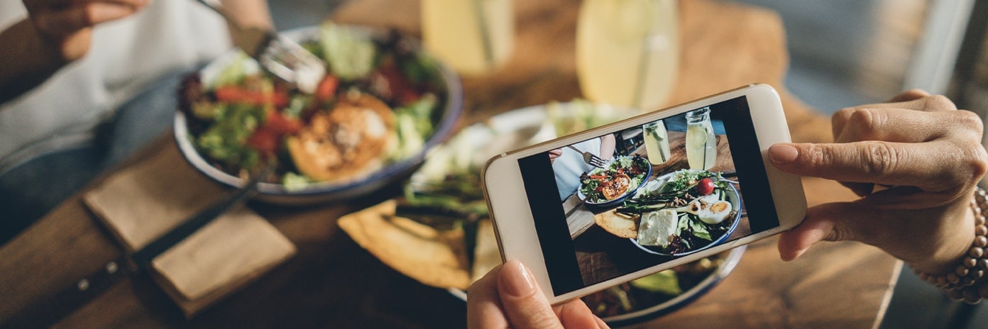 Photo d'un plat de restaurant postée sur les réseaux