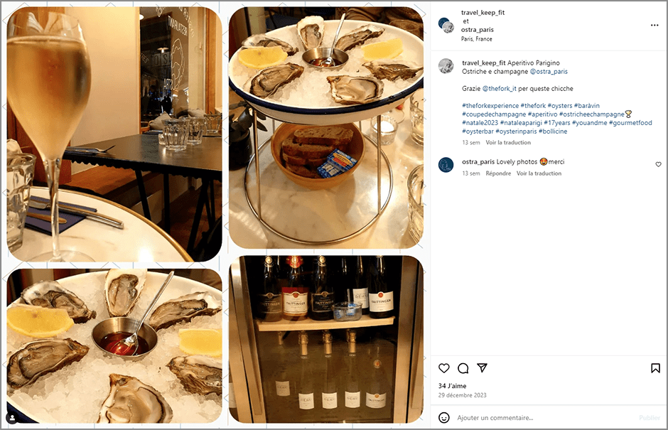 Post Instagram de ostra_paris