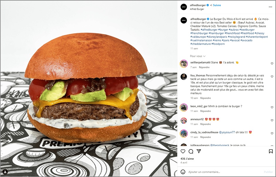 Post Instagram de alfredburger