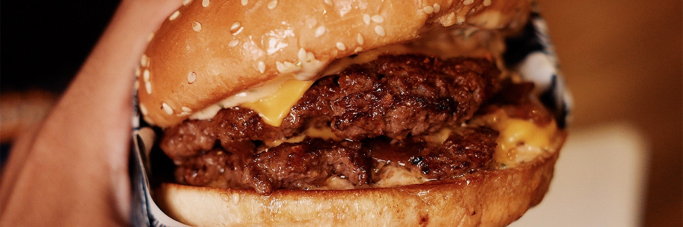 Burger en gros plan