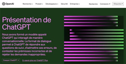 Capture d'écran de ChatGPT