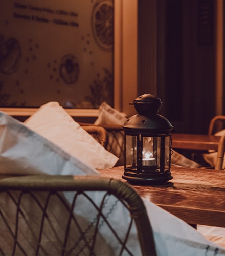 Lanterne de table pour terrasses