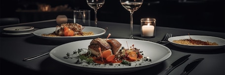Plats d'un menu découverte d'un restaurant