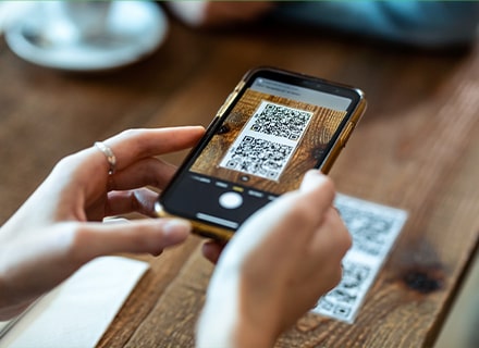 Scan d'un QR-code avec un smartphone