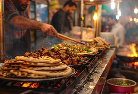 Pain naan entre fast food et street food