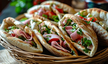 Pain naan pour sandwich