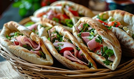 Pain naan pour sandwich