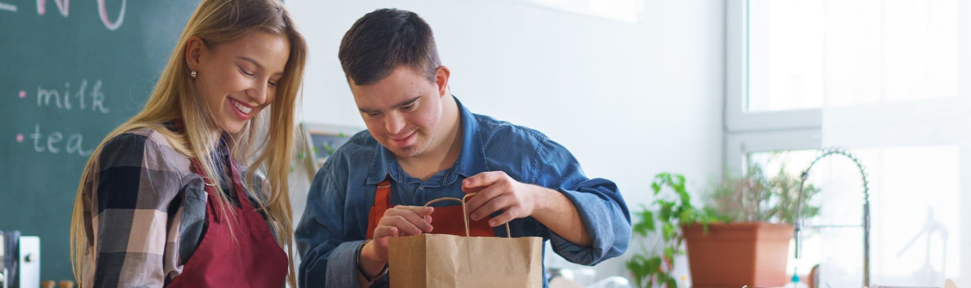 Salarié handicapé dans un restaurant